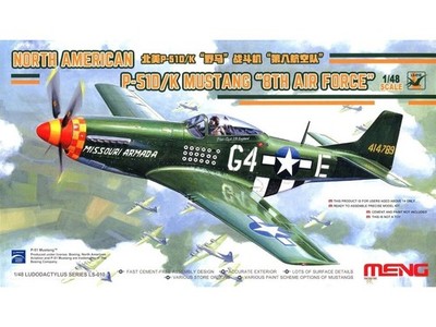Meng Model - P-51D/K Mustang N/A 8Th Air Force 1/48 Ls-010