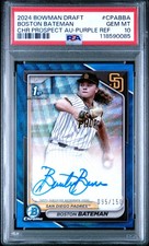 2024 BOWMAN DRAFT CHROME PROSPECT AUTOS #CPABBA BOSTON BATEMAN 162/250 PSA 10