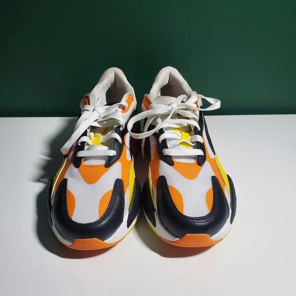Tênis de corrida Puma RS-X3 59th Court Crush laranja amarelo branco e preto - Imagem 3 de 4