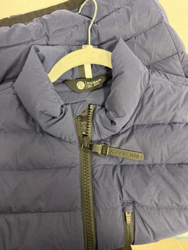 Rhoback Glide Down Jacket Men’s Medium Fleet Navy Blue Puffer Coat EUC Golf image 5