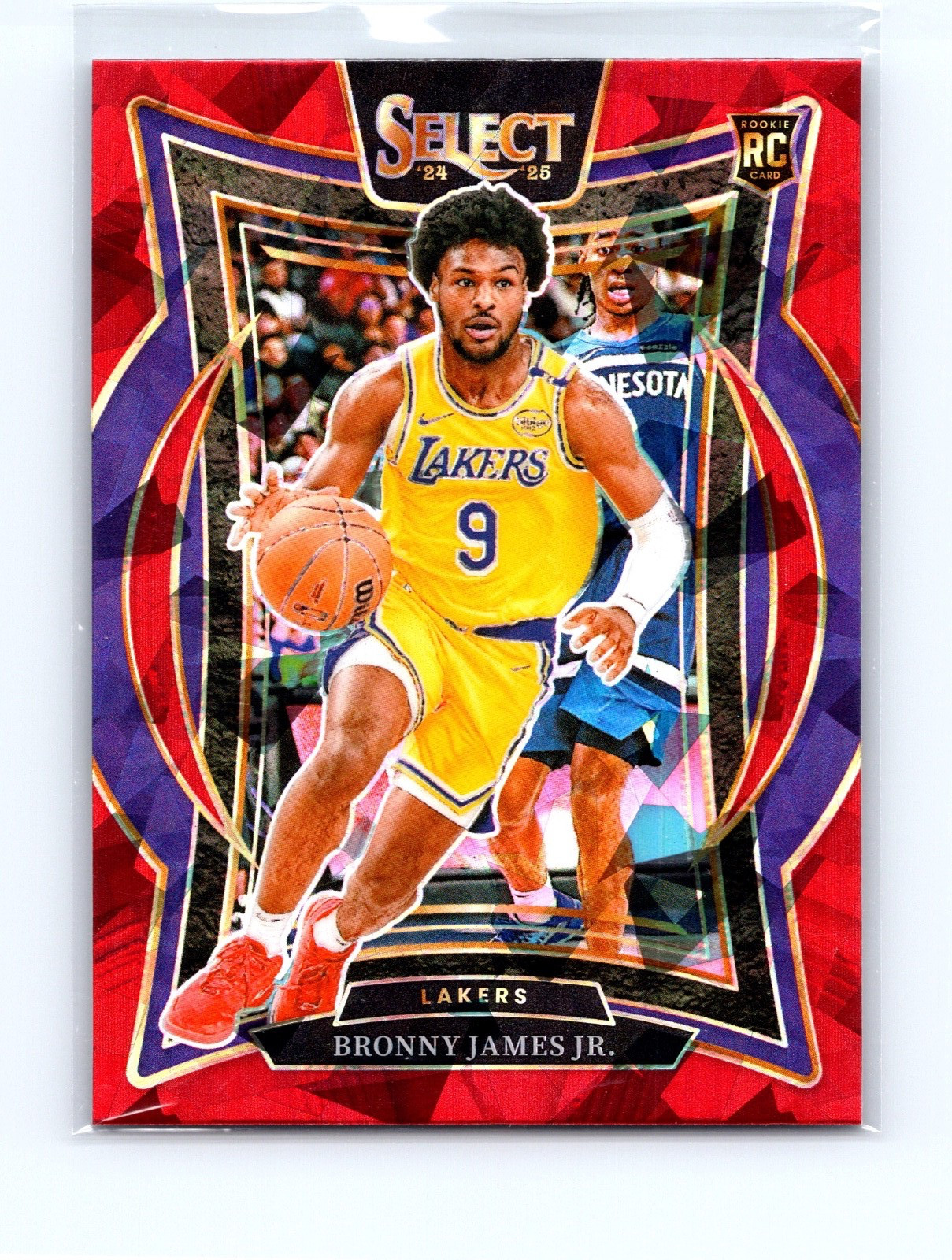 Bronny James Jr. Rookie 2024-25 Select - Concourse #90 Red Cracked Ice Prizm