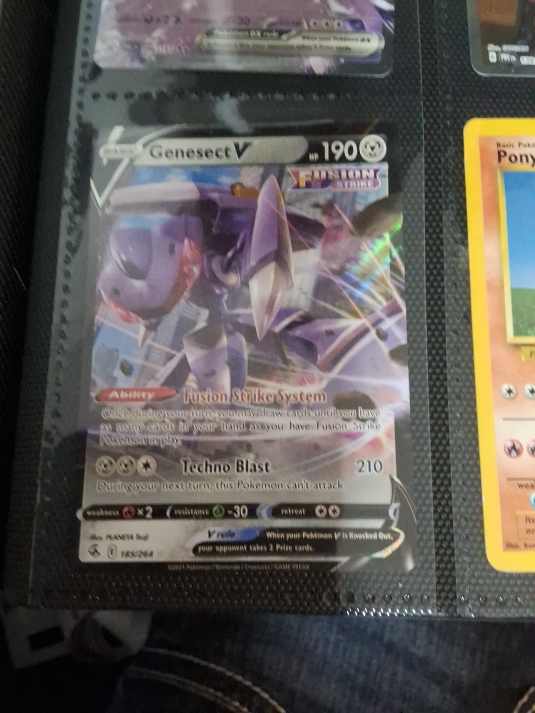 Genesect V Full Art Holo 254/264 SWSH Fusion Strike Pokemon - NM