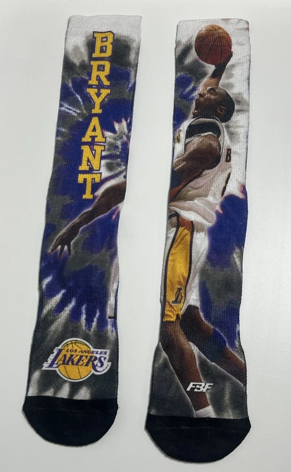 Los Angeles Lakers Kobe Bryant Uniform Jersey Socks BLACK MAMBA MENTALITY - Image 2 of 4