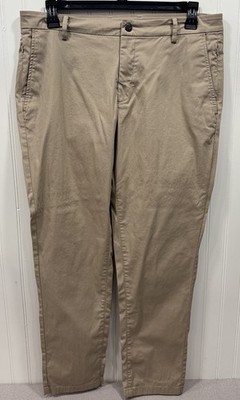 Birddogs Chino Pants Mens 36X30 Khaki Stretch Golf Performance Casual Zip Pocket