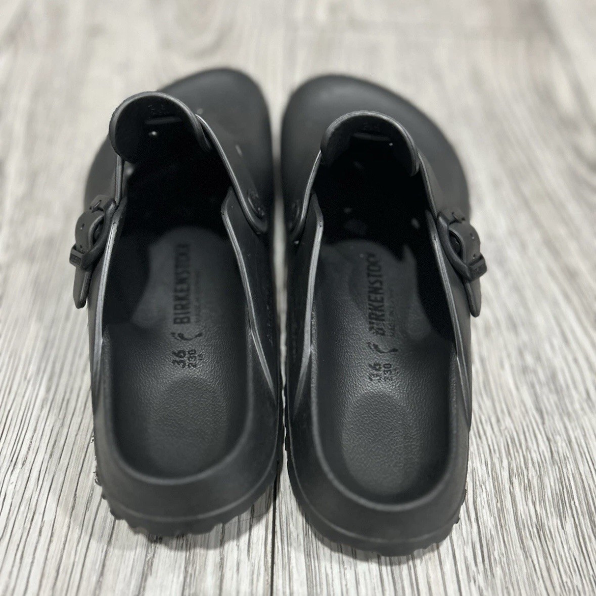 Birkenstock Boston EVA Clogs Womens US 5 EU 36 Narrow Gray Black
