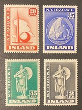 Michel 204 - 207 Islandia 1939 czysty