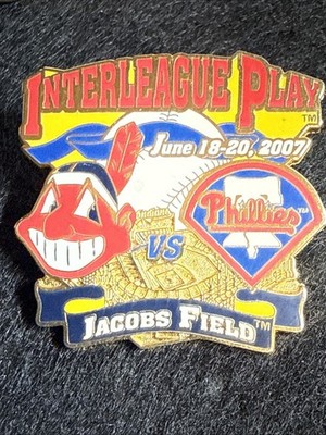 Cleveland Indians v Philadelphia Phillies 2007 Interleague Pin Jacobs Field MLB