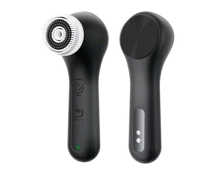 Vibrating rotating face scrubber, waterproof, 8 modes, cordless, brand new 