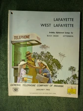 JANUARY 1965 TELEPHONE DIRECTORY LAFAYETTE, W LAFAYETTE, OTTER CREEK INDIANA IN