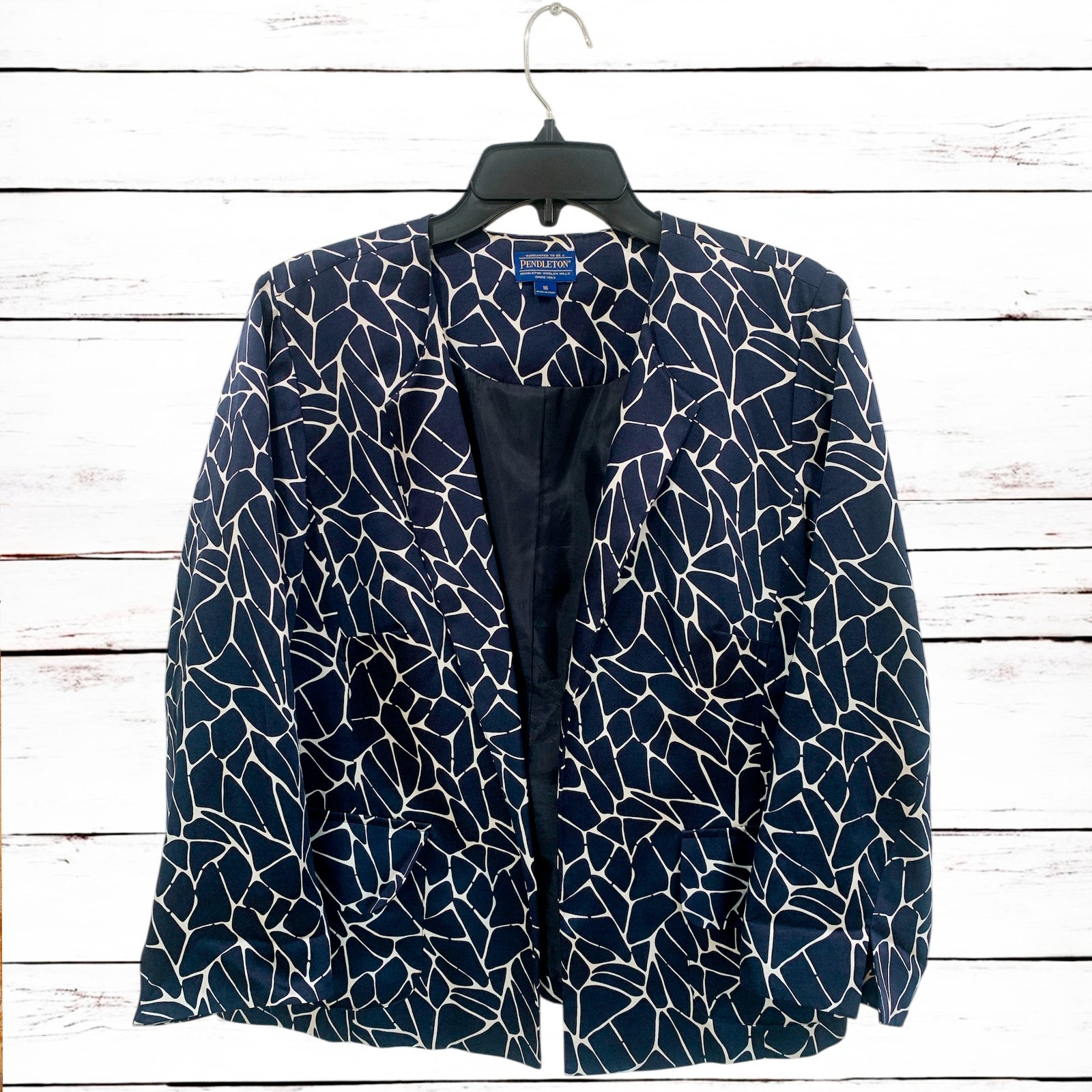 Pendleton Lightweight Silk Blend Open Front Blaze… - image 1