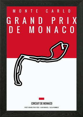 Monaco Grand Prix Gerahmtes Wandbild Poster Leinwanddruck Bild