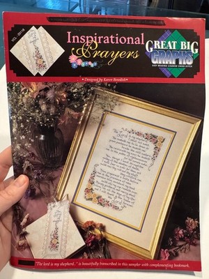 CUTE! Great Big Graphs Inspirational Prayers VCL-20118 Counted Cross Stitch