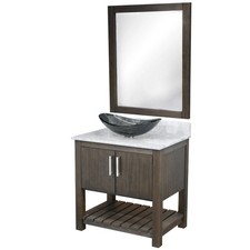 Miseno MV-30CM-NOBV-CAR-324G-MIR 30" - Cafe Mocha / Carrara White Top / Brushed