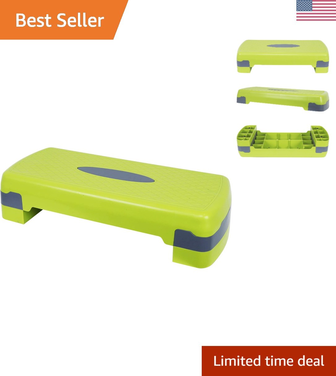 Entrenador Paso Aeróbico Ajustable - Antideslizante, Plataforma de 27 Pulgadas para Fitness en Hogar