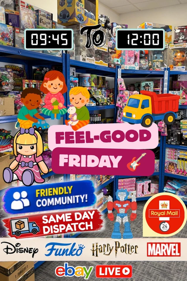 Feel-Good Friday🎸🔥 Branded Toys | £2 Starts + Flash Sales