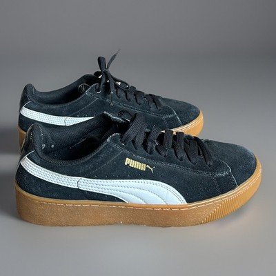 (W) Puma Vikky Platform Black Gum 363287-10 Size 7