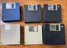 Lot of 53 3.5" Floppy Disks Used Unknown Sony Memorex Maxell 3M For IBM Vintage