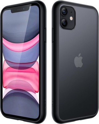 JETech Matt Hülle für iPhone 11 6,1'' Stoßfest Schwarz Anti-Fingerabdruck