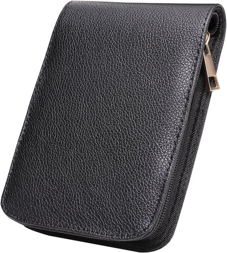 PU Leather Pen Case Holder for 12 Pens Fountain/Roller Ball – Black