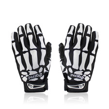 Biker Skeleton Bone Gloves Racing Cycling Motorcycle Mechanics Goth Full Finger