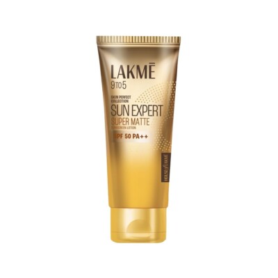 Lakme Sun Expert SPF 50 PA+++ Ultra Matte Lotion Sunscreen, Lightweight, Non Sti