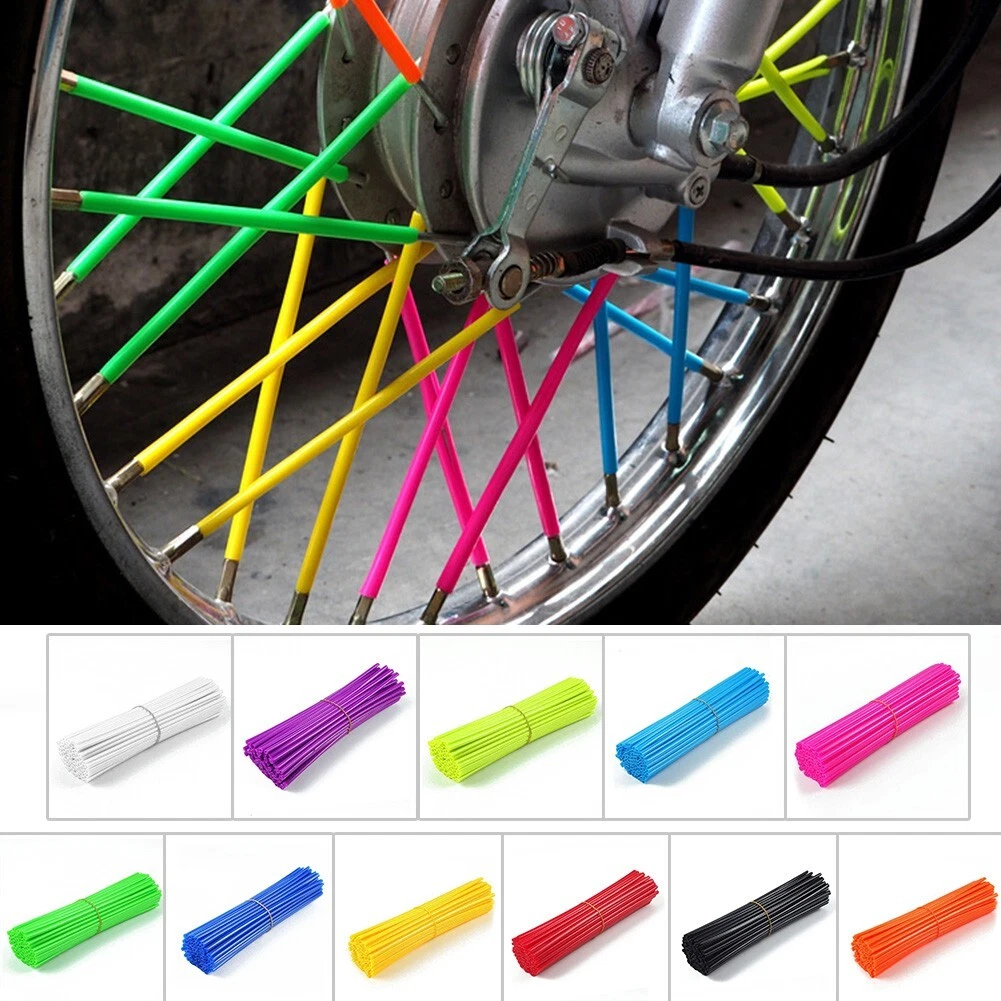72pcs VTT Roue Jante Rayon Habillage Skins Couvre Protection VTT