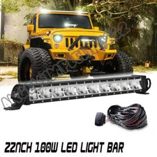 22Inch LED Light Bar Spot Work Offroad Car Boat ATV 4WD SUV Truck UTE Driving 24