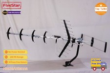 Outdoor HDTV Antenna VHF UHF Digital 4K 1080P OTA Long Range w/ Splitter  Pole