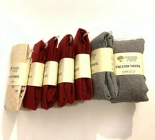 NWT! Tucker + Tate Girls Sweater Tights Gray/Burgundy Various Sizes