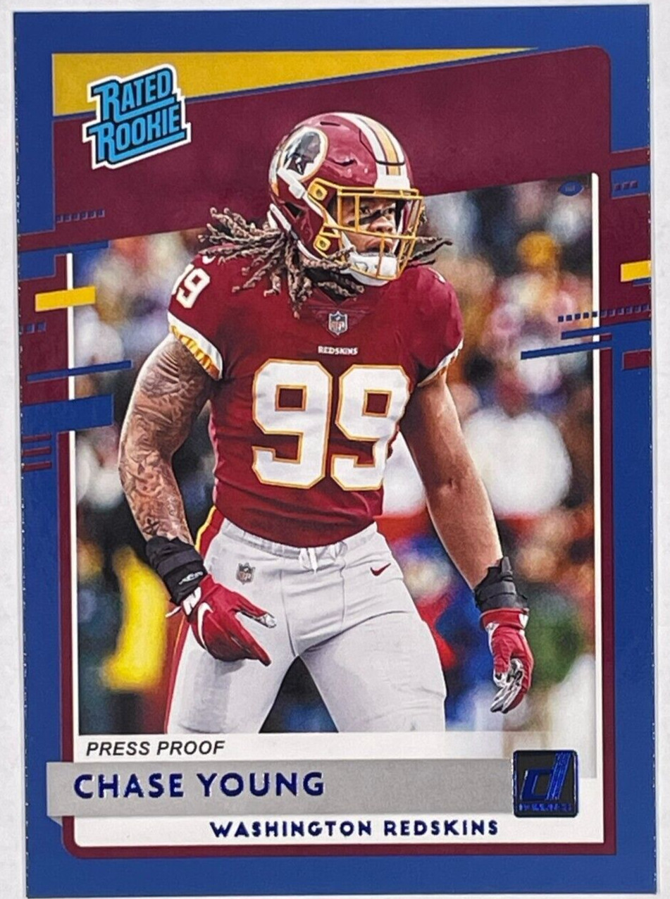 CHASE YOUNG RC Rookie -Press Proof Blue Parallel 2020 Panini Donruss #316