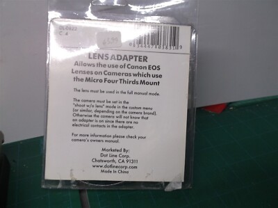 Dot Line Corps Lens Adapter Micro 4:3 to Canon EOS DL-0822