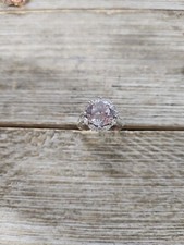 PAJ Sterling Silver Cubic Zirconia Halo Accented Band Ring 925 Sz 8.25