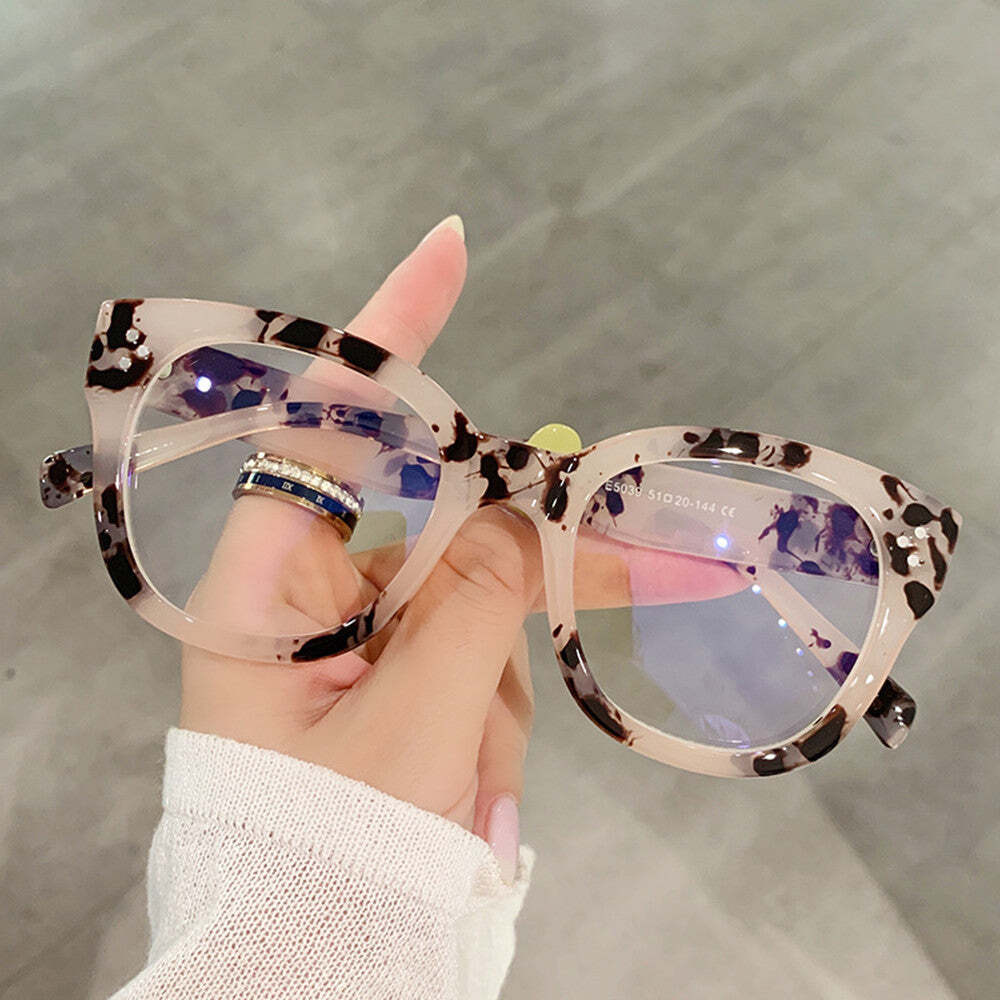 Large Square Anti-Blue Light Glasses Full Frame Retro Fashion