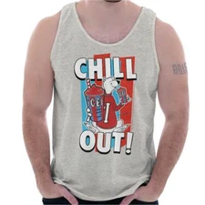 Licensed Icee Bear Chill Out Graphic Novelty Adult Tank Top Sleeveless T-Shirt