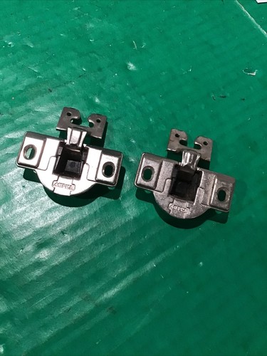 Lot of 2 MEPLA Hinge 698.256.53.00 Nickel w/510.356.00.13 Mounting Plate