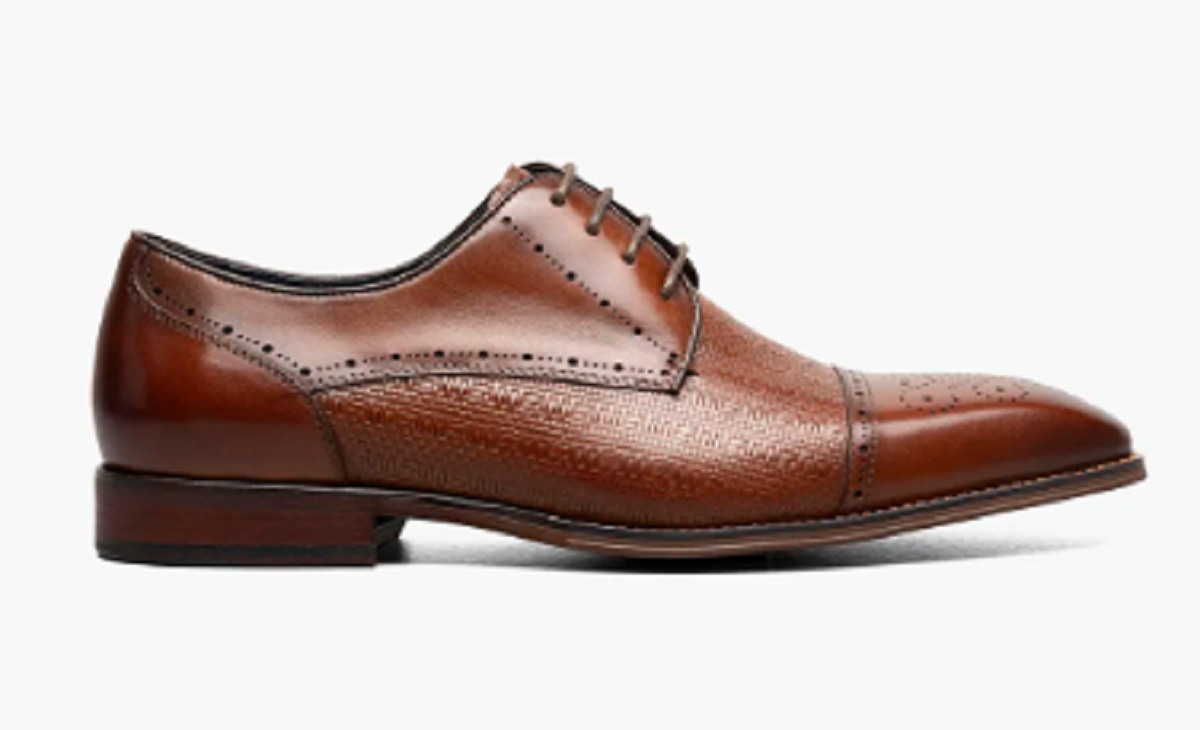 Stacy Adams Mens Classic Leather Dress Cognac Cap- Toe Shoes Size 8‎ 1/2 Stacy Adams - Men main image 2