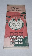 CONOCO TRAVEL BUREAU GAS STATION ROAD MAPOF SOUTH DAKOTA