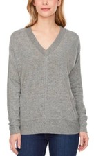 Buffalo David Bitton Ladies' Soft Cozy V-Neck Long Sleeve Top GRAY Choose Size