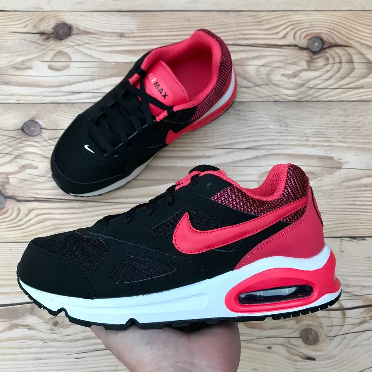 Nike, Air Max Ivo Girls Trainers, Black/Pink