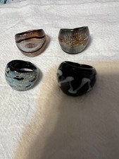murano blown glass rings