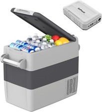 12V Refrigerator 53 Quart Electric Cooler with PG216Wh Magnetic Power Station