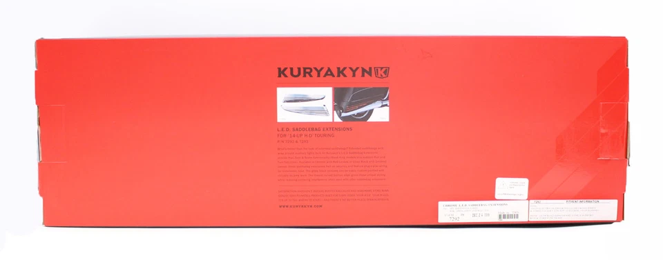 Kuryakyn Chrome Red Led Lighted Saddlebag Extensions Part Number - 7292 - Image 2 of 4
