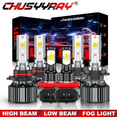 For Mitsubishi OUTLANDER 2014-2020 Combo LED Headlight Hi/Lo + Fog Light Bulb 6x
