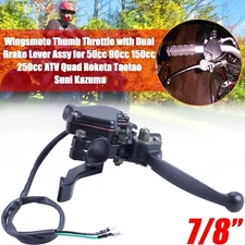 Right Thumb Throttle Brake Lever Dual Cable ATV QUAD for 7/8" handle bar