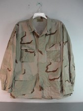 US MILITARY ARMY FIELD SHIRT JACKET COAT DESERT CAMO COMBAT CAMOUFLAGE LG LONG