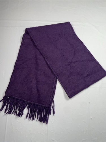 Ccahuantico Scarf Alpaca Purple Fringe 70x8.5” NWOT - Picture 3 of 4