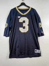 Vtg Champion Mens Joe Montana 3 Notre Dame Fighting Irish Jersey Blue Sz 48