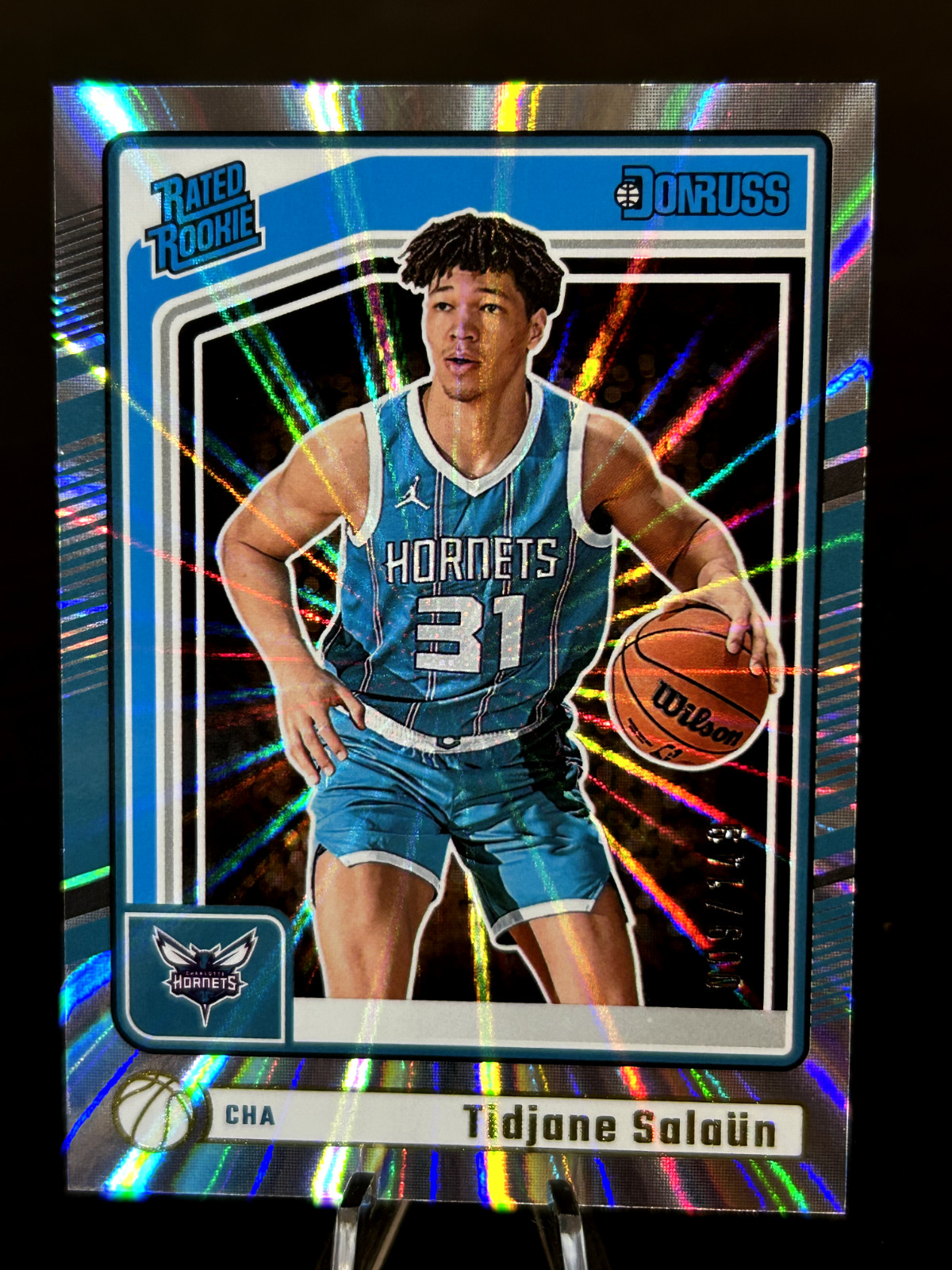 2024-25 Donruss Rated Rookie Tidjane Salaun #229 Holo Laser /149 (RC) B336