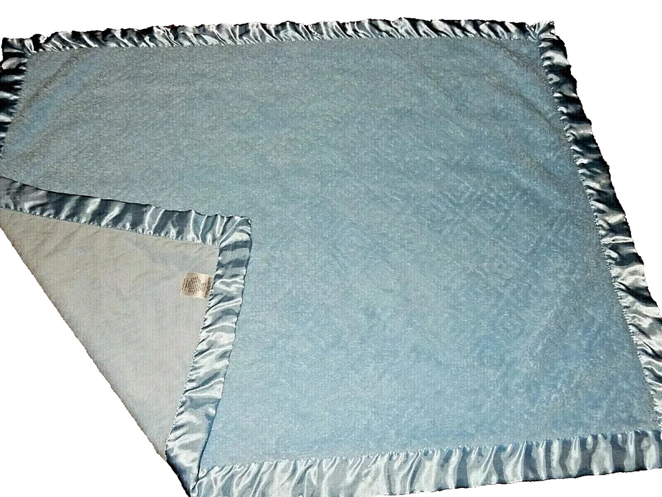 4D 30x40 KOALA BABY Azul Lujo Felpa Terciopelo Imitación Piel Satén Cuna Bebé Manta Foto 4 de 4