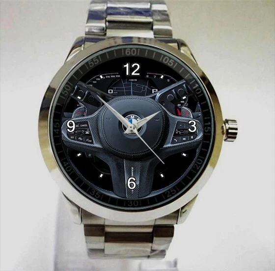 HOT BMW Shapeshifting Steering Wheel Sport Metal Watch